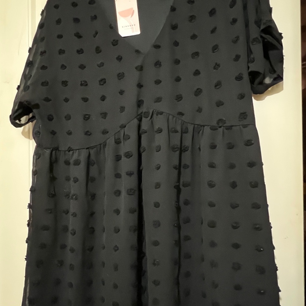 Elegant Black Textured Dress